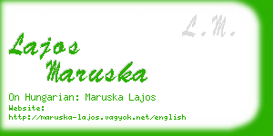 lajos maruska business card